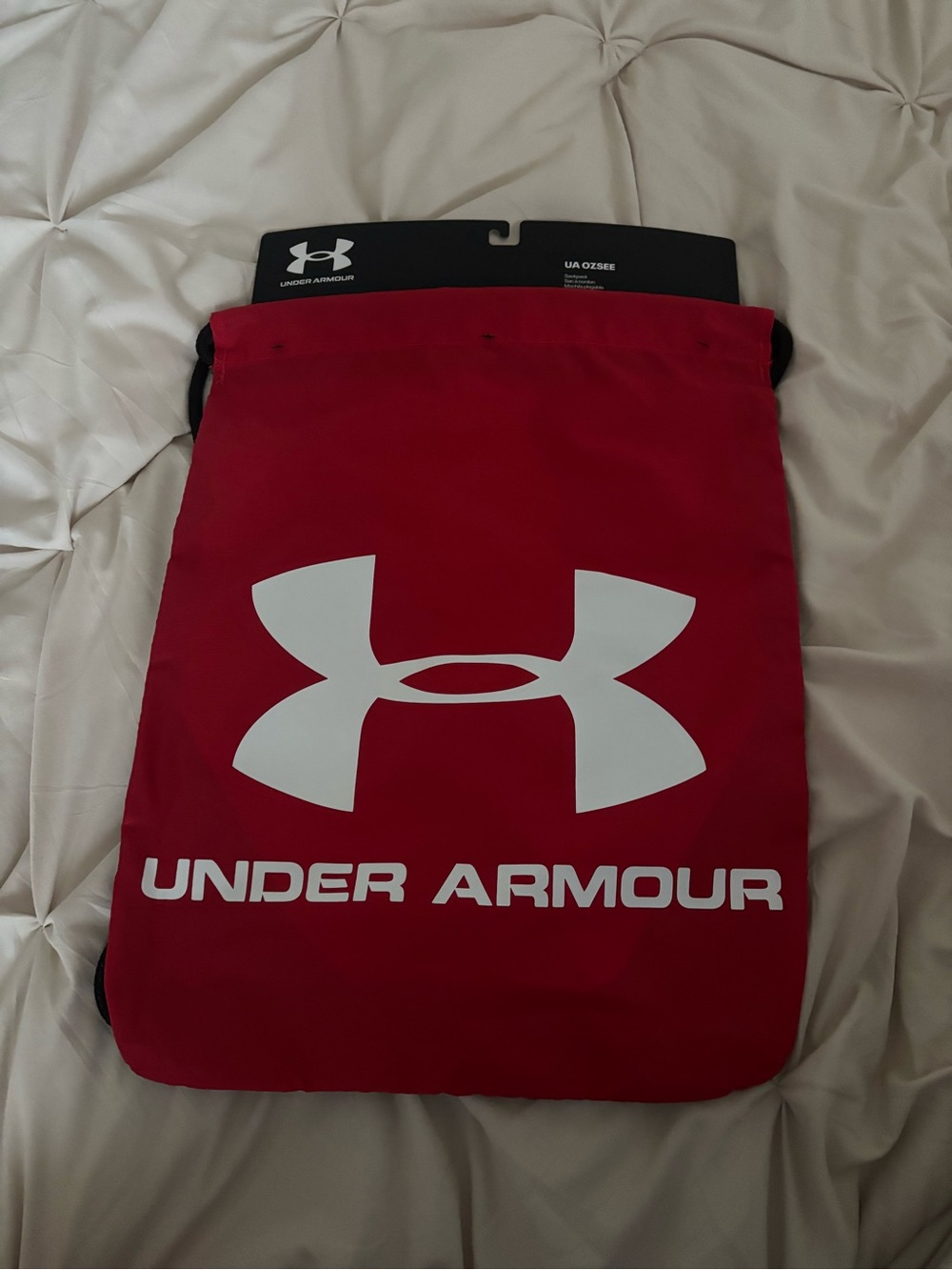 Under Armour Navy and Red Drawstring Gym Sack